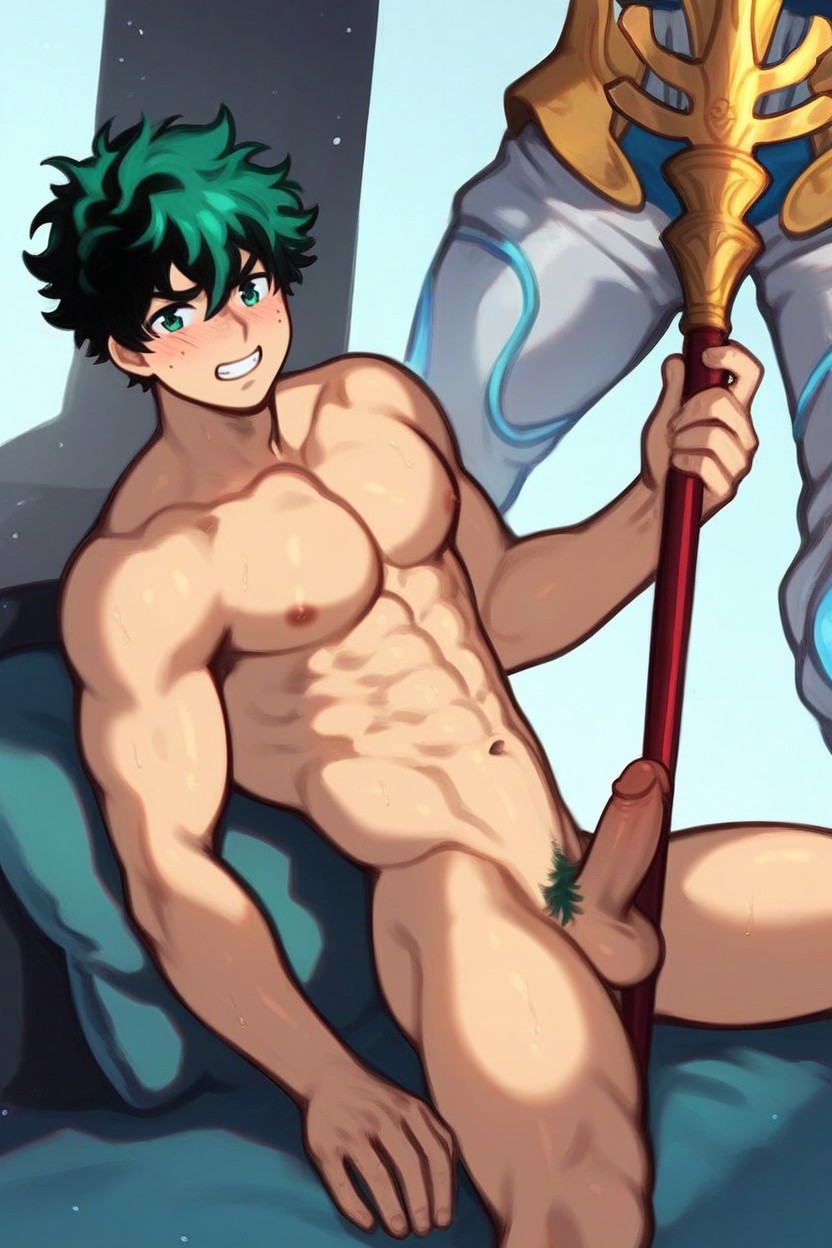 With A Decorative Metal Frame, Men Only, Izuku Porno IA Gay