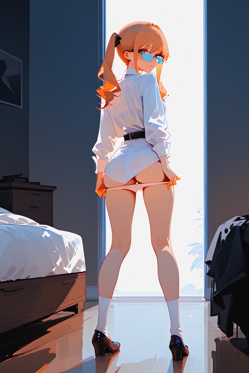 Standing, Shy Expression, Ultraskinny Hentai AI Porn