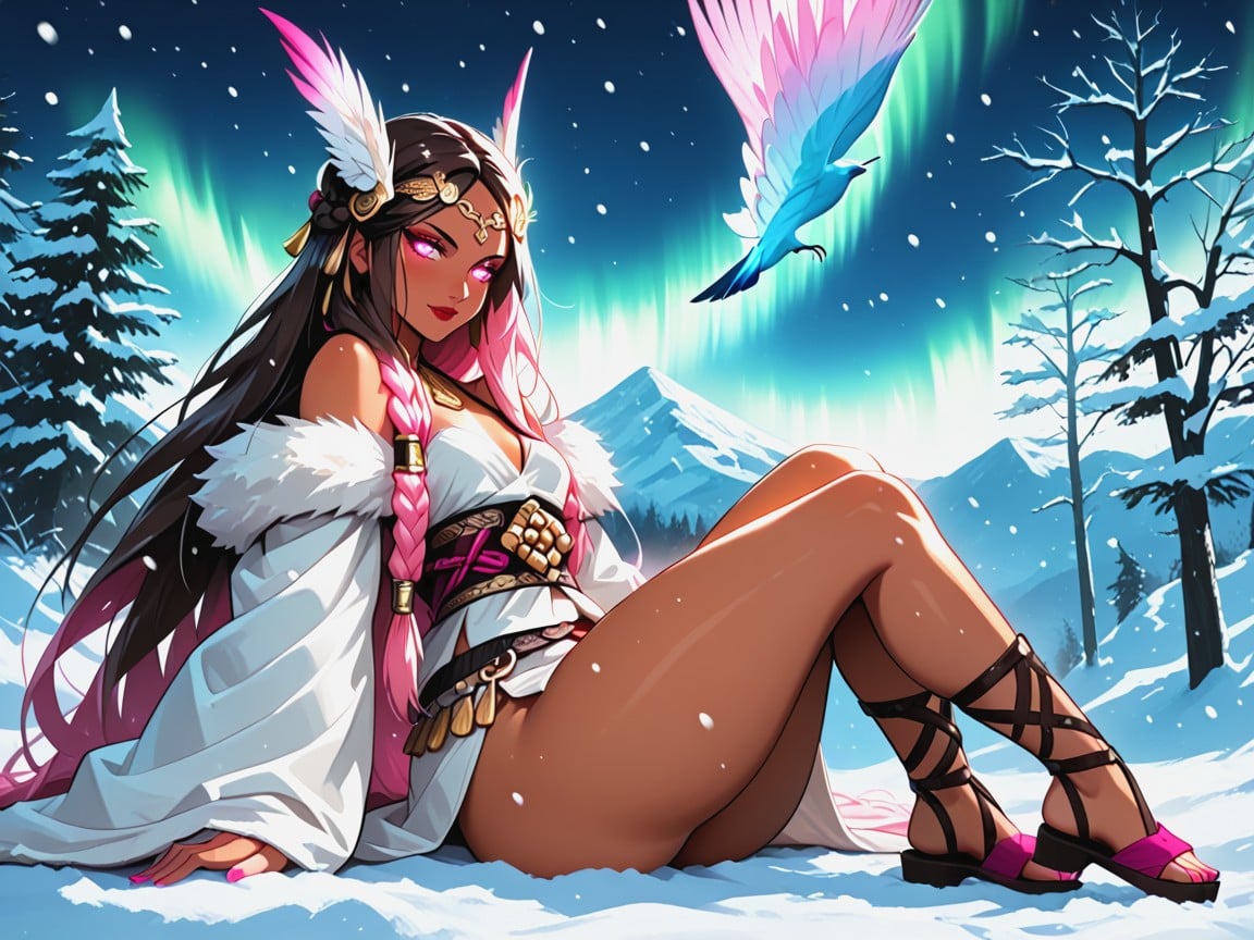 Snatched Waist, Thighs Exposed, High Contrast Colors AI Porn
