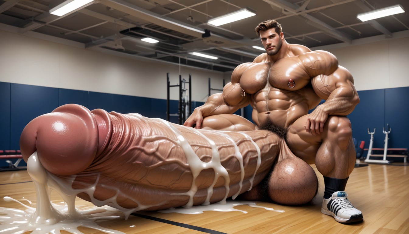 Cock Bigger Than Leg, Cum Spraying Everywhere, Visage Fatigué Porno IA Gay