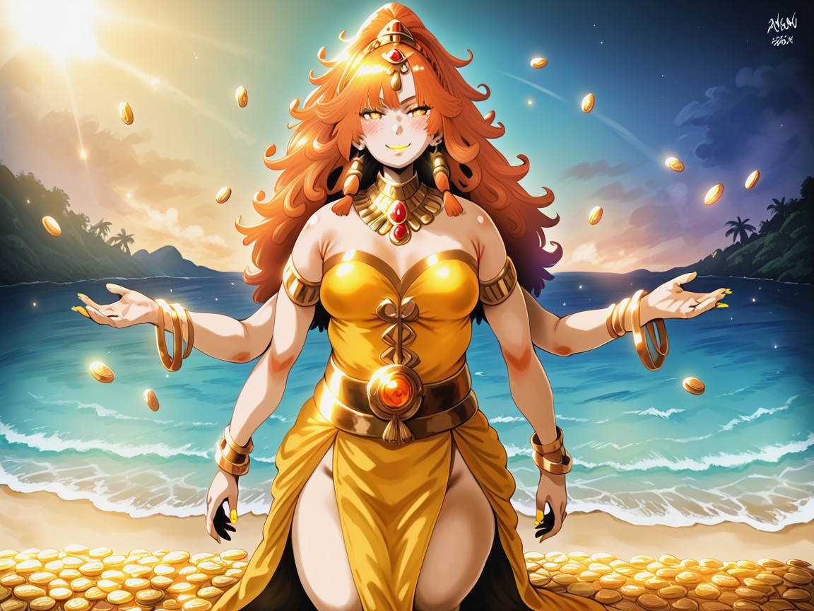 Bright Rangoli In Background, Rounded Hips, Rounded Abdomen Latina AI Porn
