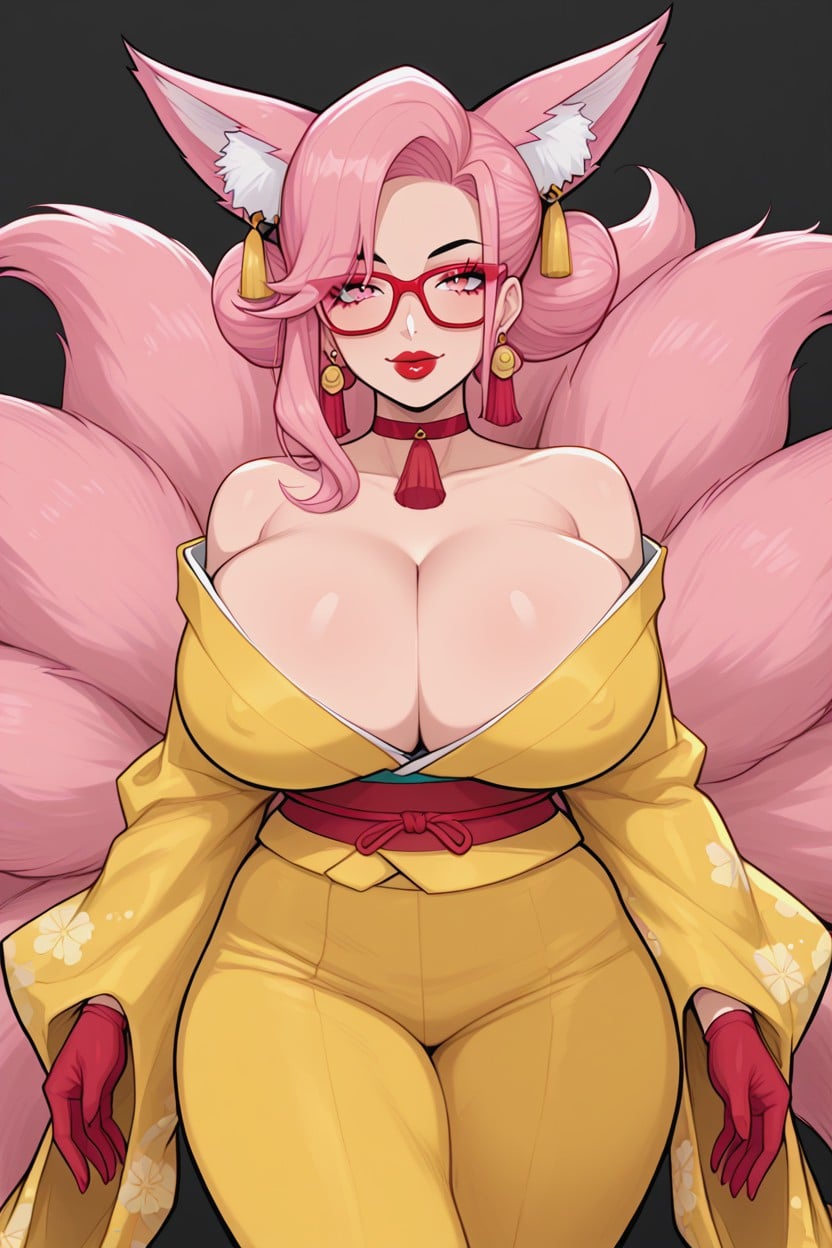 Solo, Sly And Lustful Face, Pink Hair Hentai AI Porn
