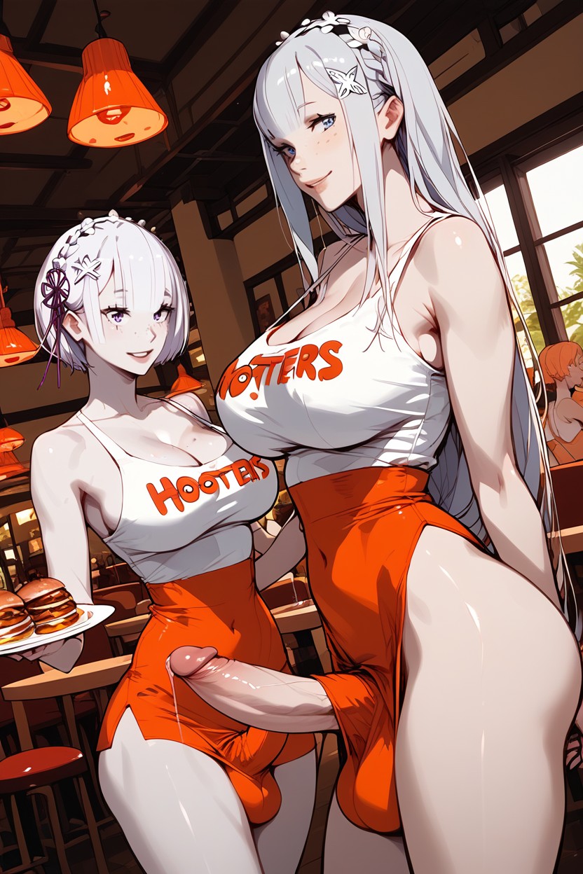 Cinematic, Emilia From Re Zero, Plate Hentai AI Porn