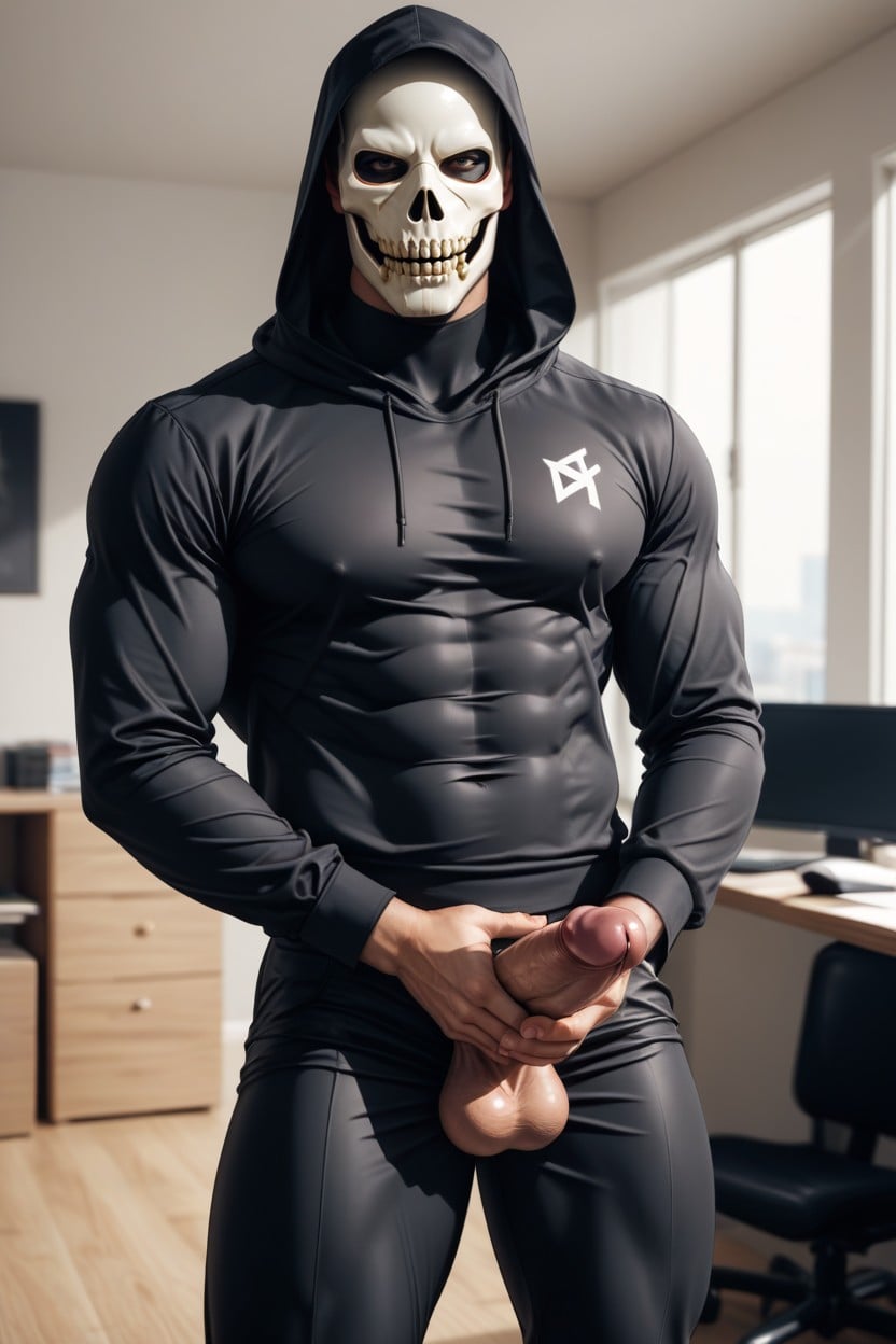 Smug Face, Musculosa, Oficina Porno gay IA
