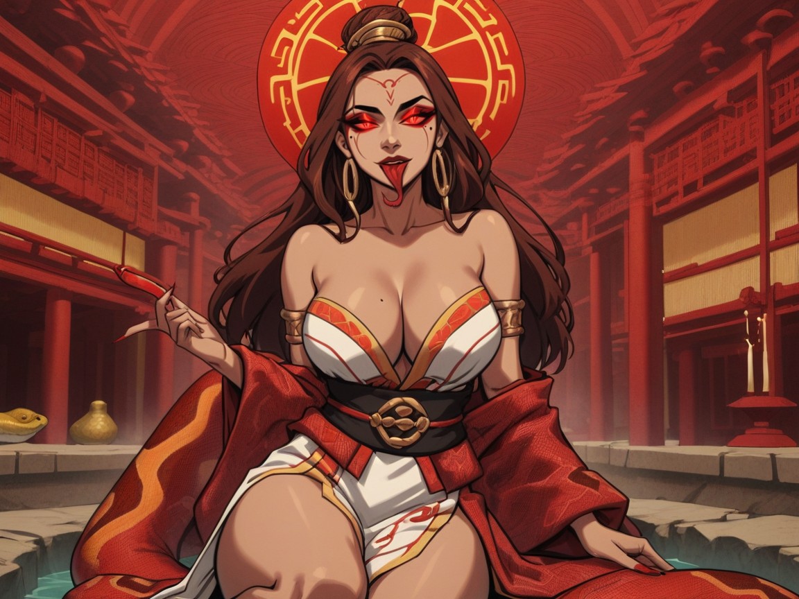 Volumetric, Hair Bun, Large Breast Hentai AI Porn