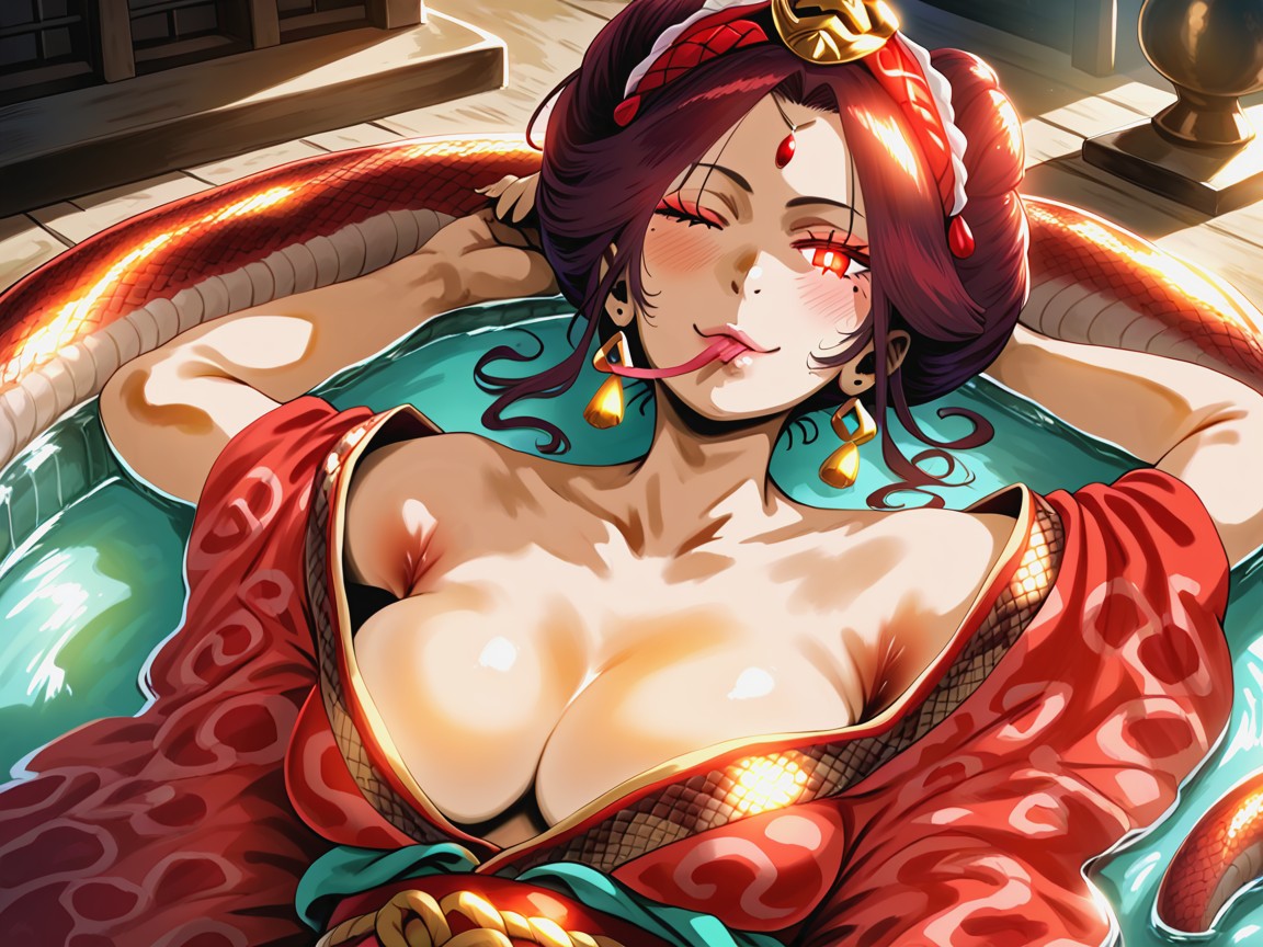 Model Frame, High Contrast Colors, Ancient Mythic Setting Latina AI Porn
