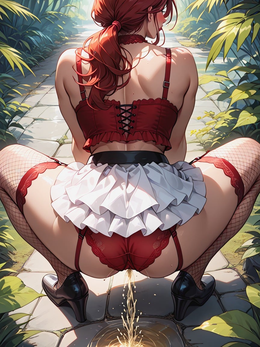 Black Frilled Skirt, Nsfw, Brown Eyes Hentai AI Porn