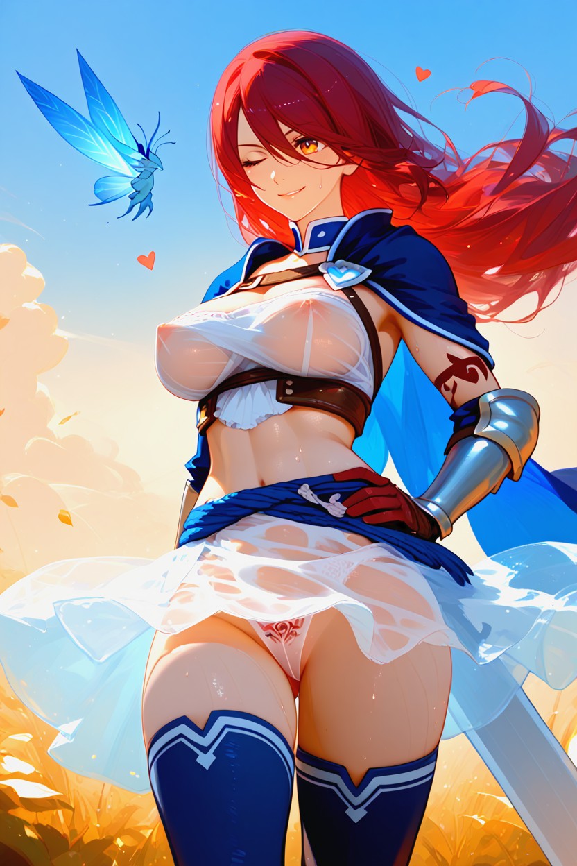 Looking Into The Distance, Sweaty Body, Big Ass Hentai AI Porn