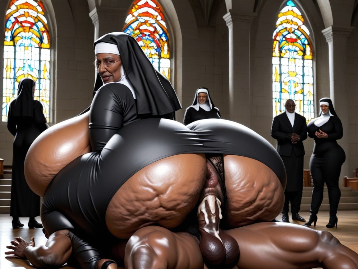 Le Cul Plus Grand Que Le Torse, Gerontophilia, Hyper Cum Porno IA Ebony