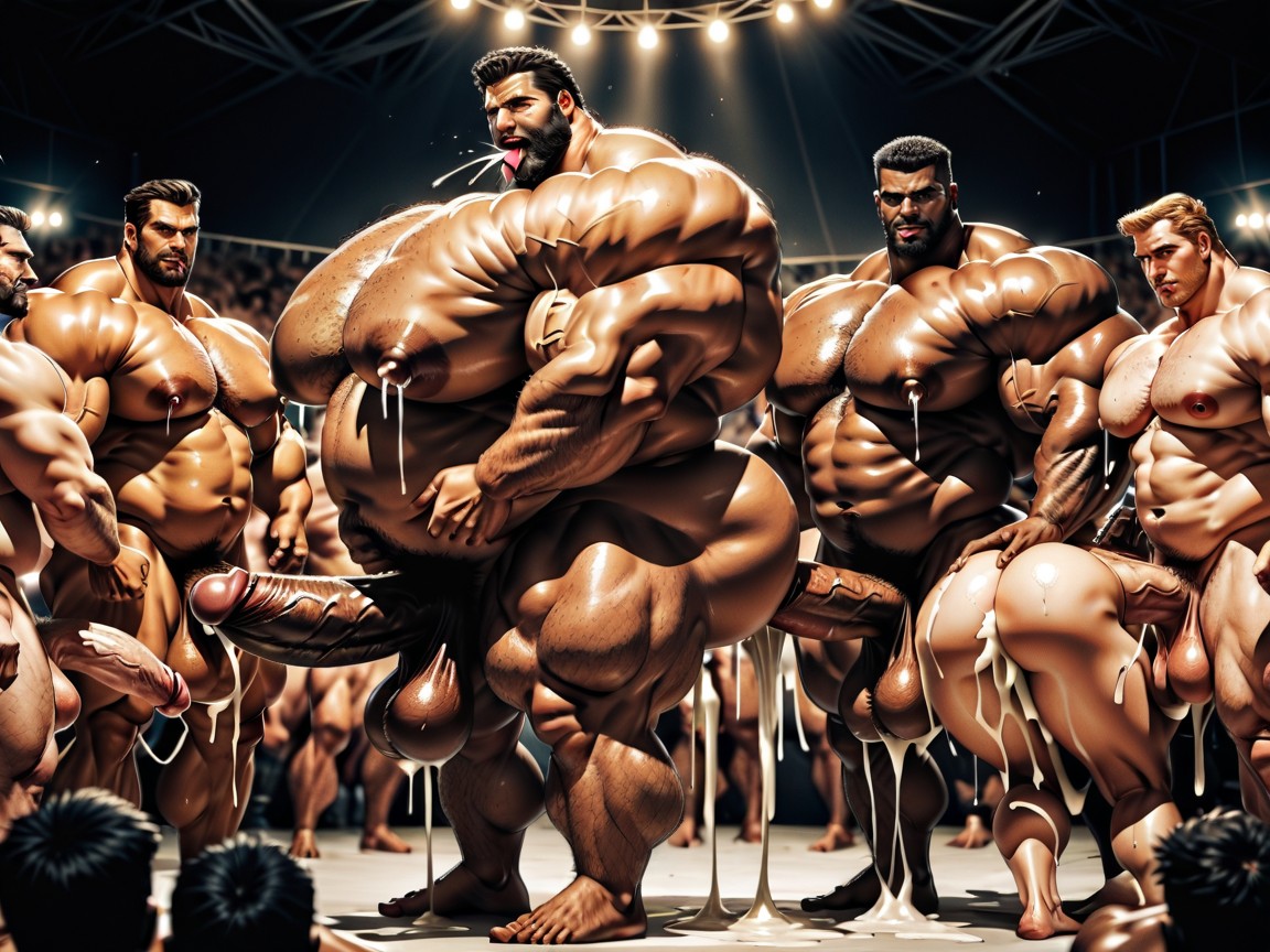 Detailed Massive Muscles, All Hyper Boobs, De Haut En Bas Porno IA Gay