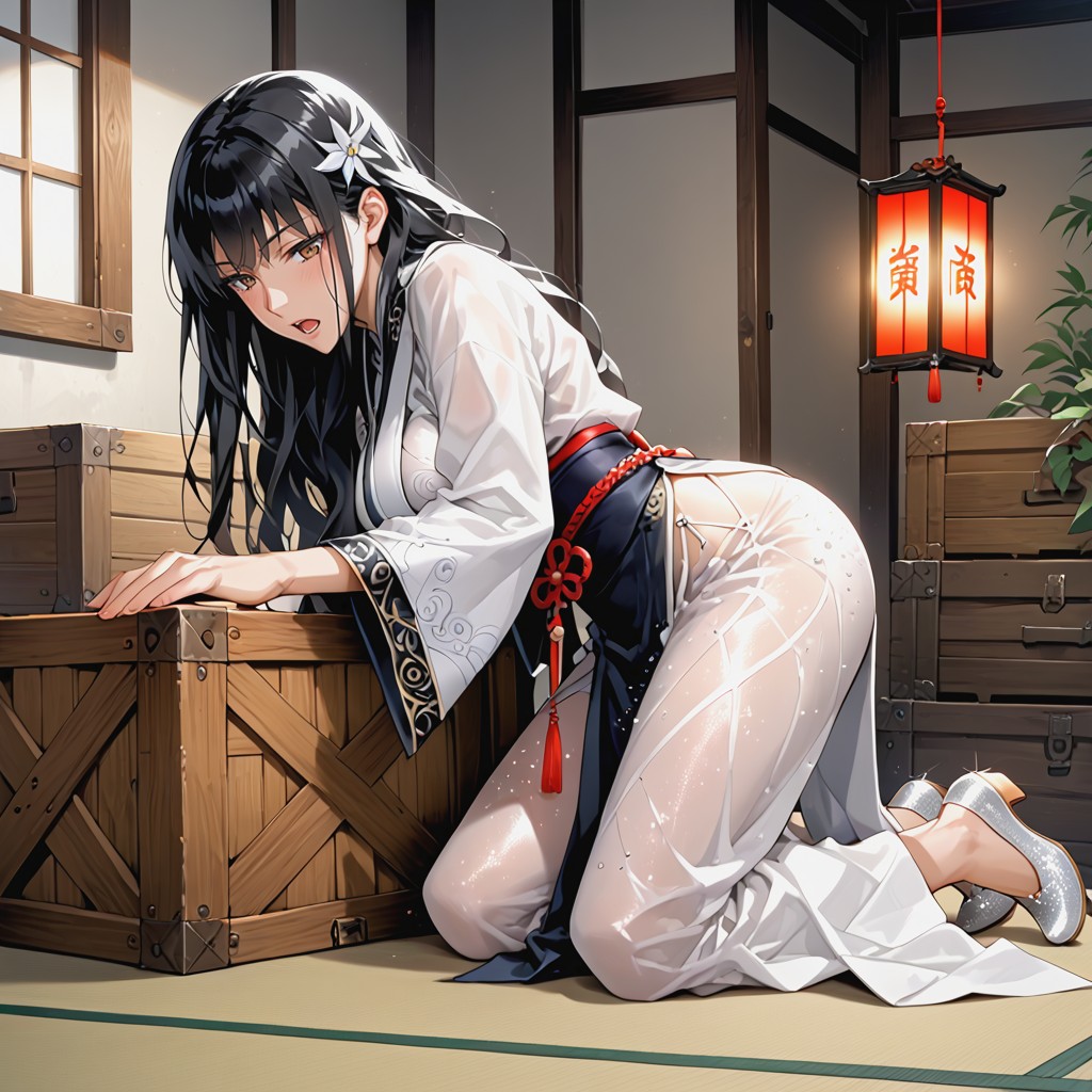 Looking Down, Opening A Crate, 18+ Hentai AI Porn