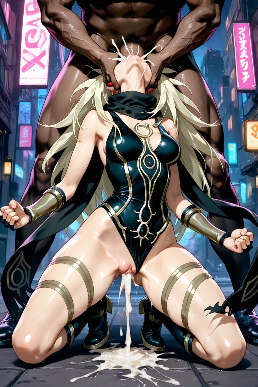 Rolling Eyes, Black Boots, Black Long Scarf Hentai AI Porn