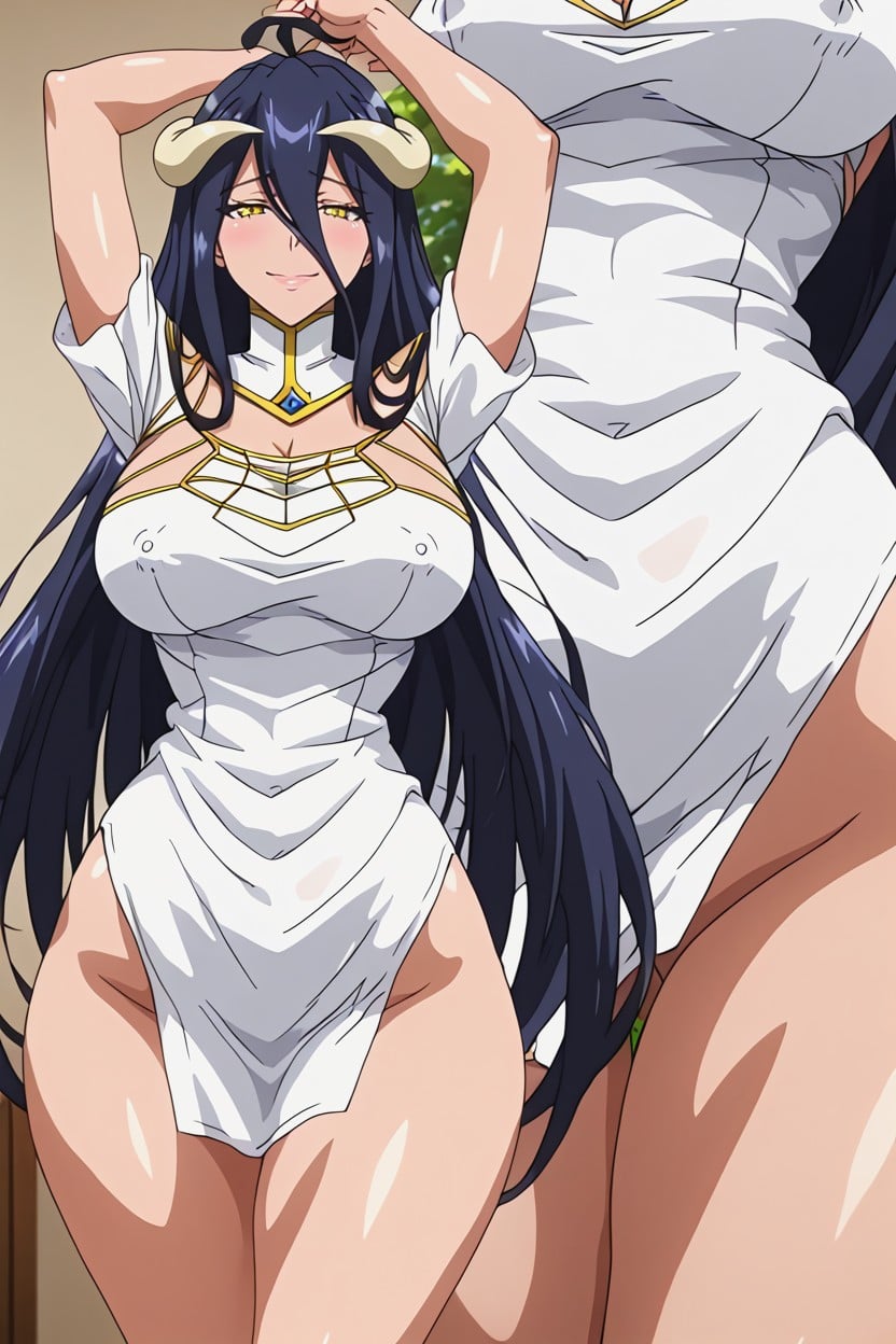 Blushing, Thick Thighs, Wide Hips Hentai AI Porn