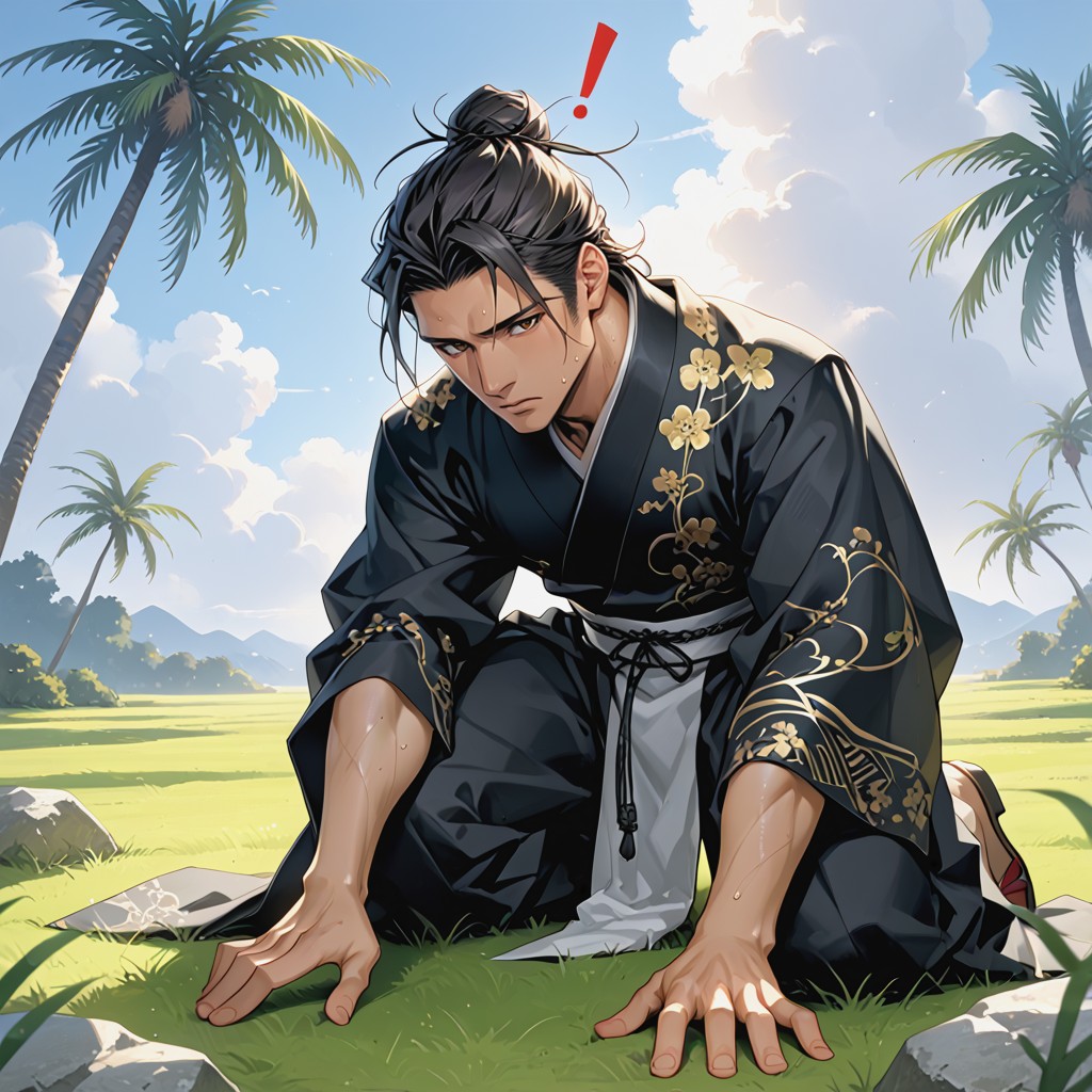 One Hand Stretched Above With Open Palm, Detailed, Daytime Hentai AI Porn