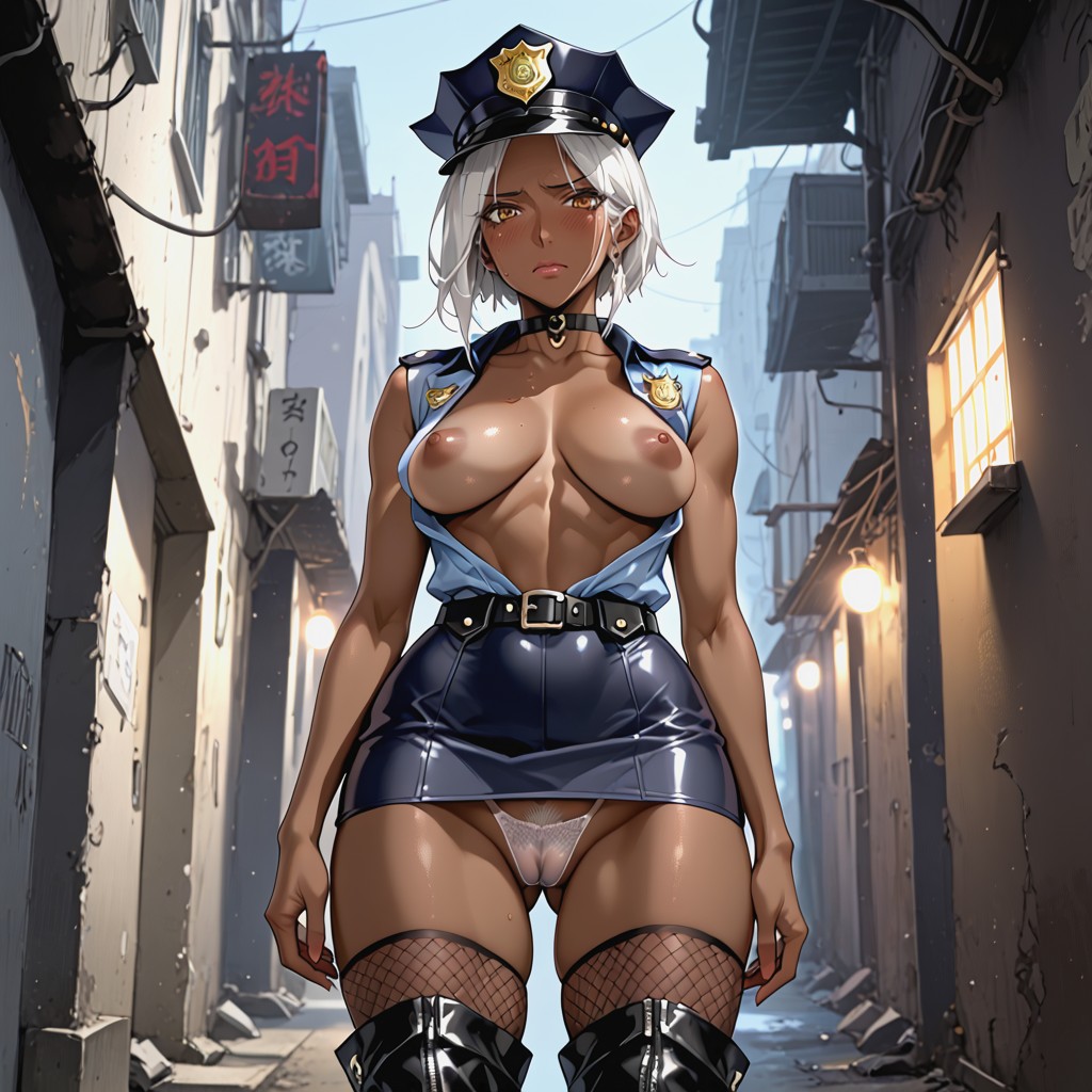 Medium Breast, Dark Puffy Nipples Visible Under Clothes, Rounded Ass AI Porn
