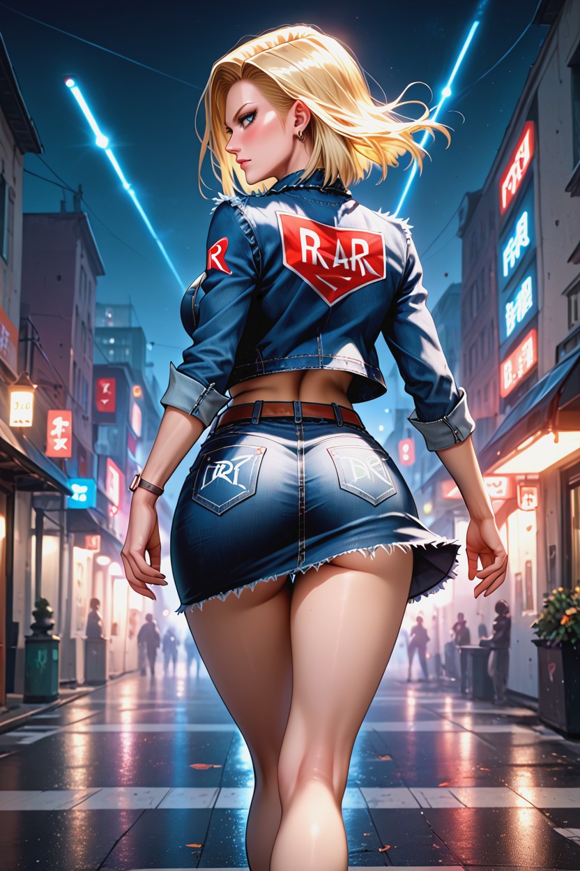 Coloured, Blushing, Medium Breast Hentai AI Porn