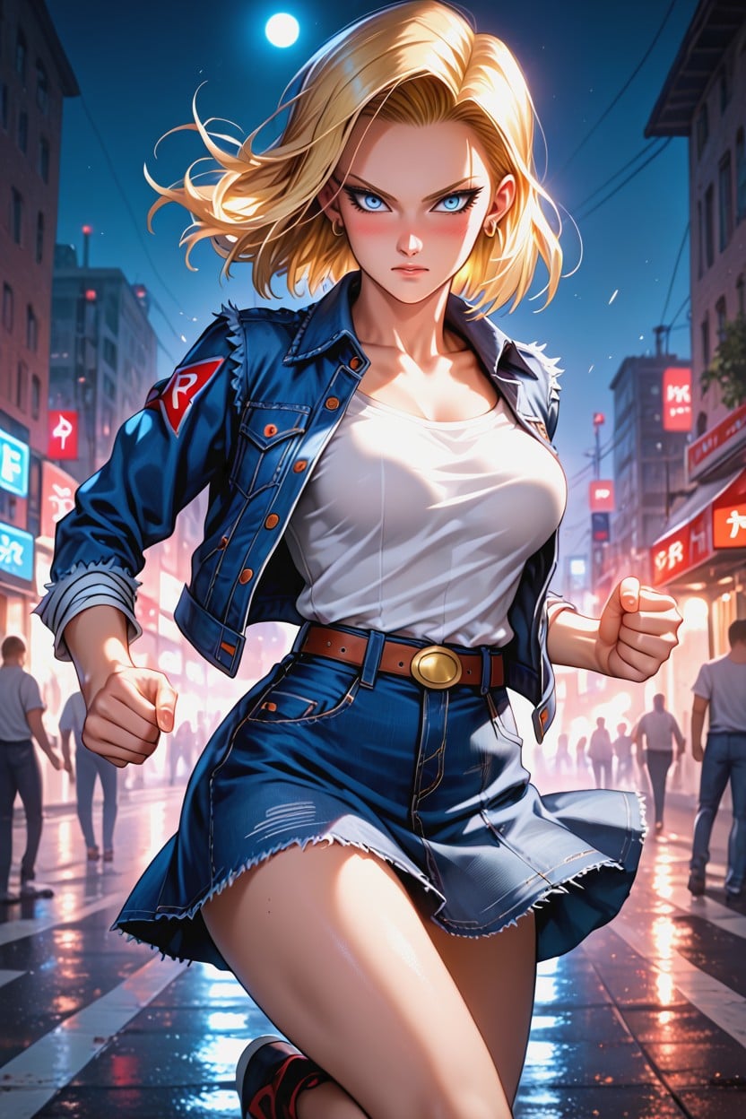 Medium Breast, Android From Dragon Ball, Skirt Hentai AI Porn