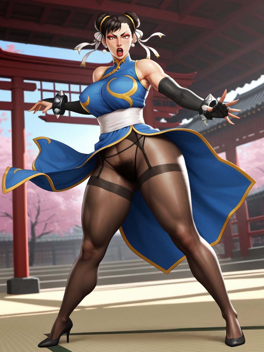 Fit, Perky Breasts, Fat Woman AI Porn