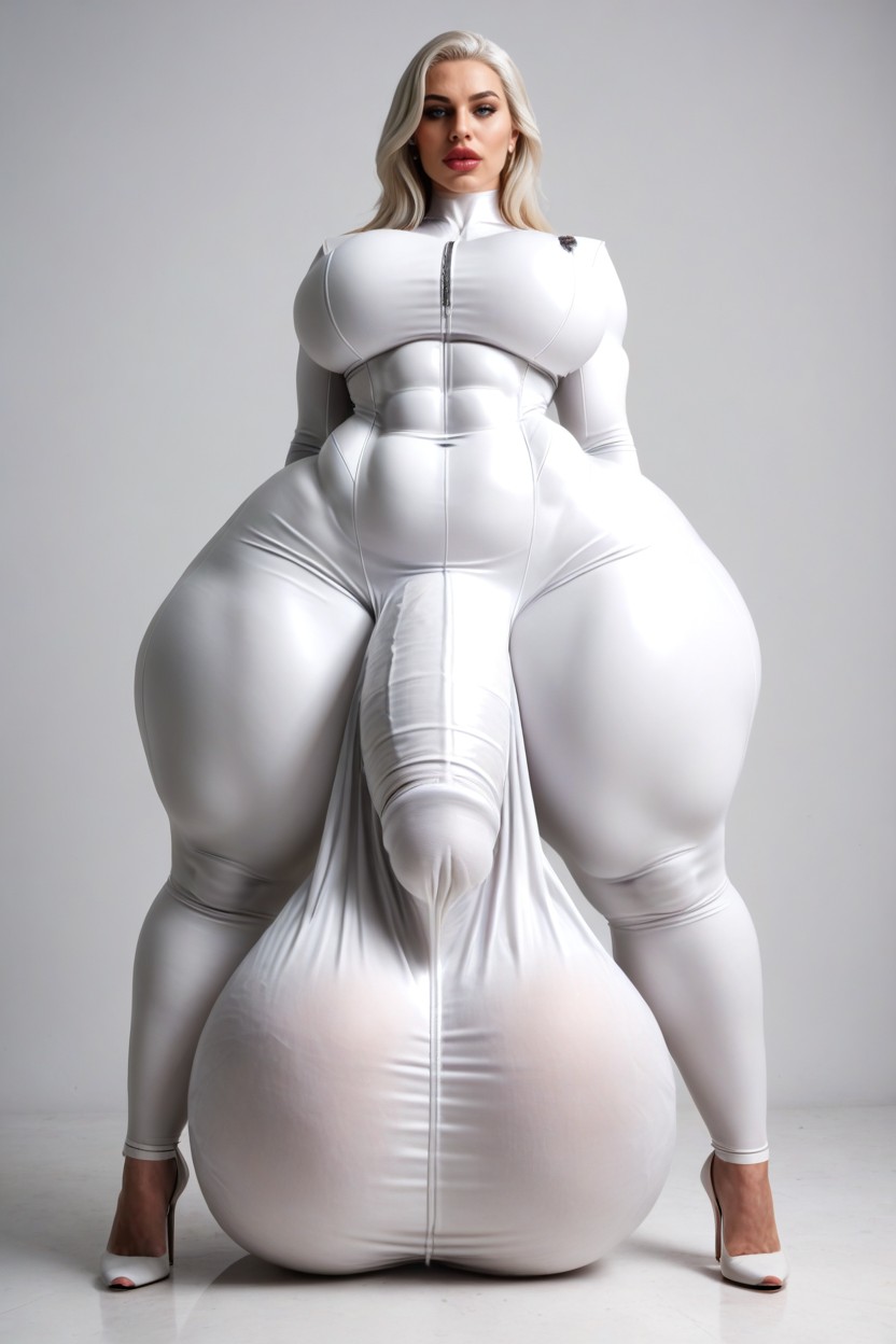 White Hair, Cuerpo Completo, Big Lips Porno shemale IA