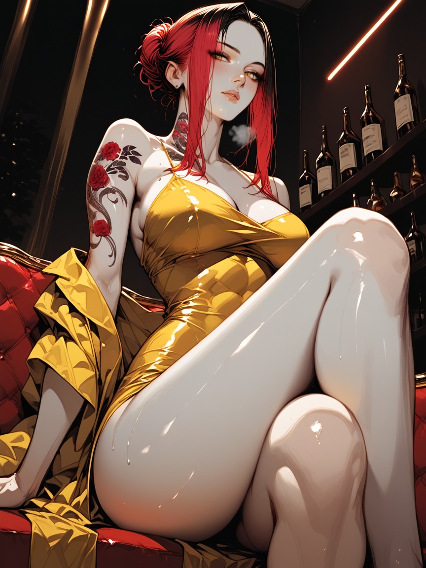 Wet, Legs Crossed, Fit Female Hentai AI Porn