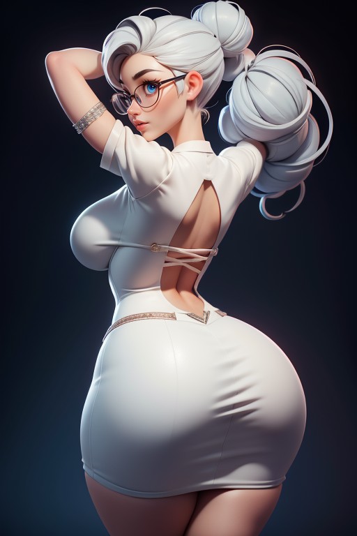 Arms Up, Curvy Hips, Arms Raised Up In Front Of Face Hentai AI Porn