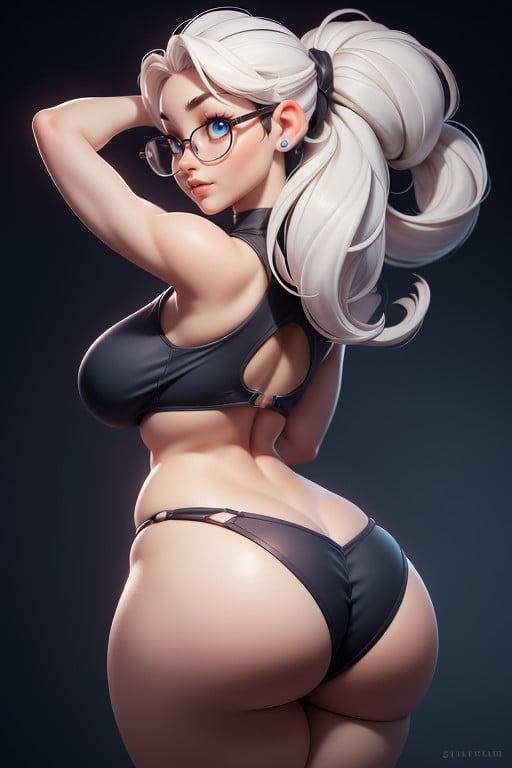 Hair At The Back Is Tied Up Into The Bun, Teacher Outfit, Hair Bun Hentai AI Porn