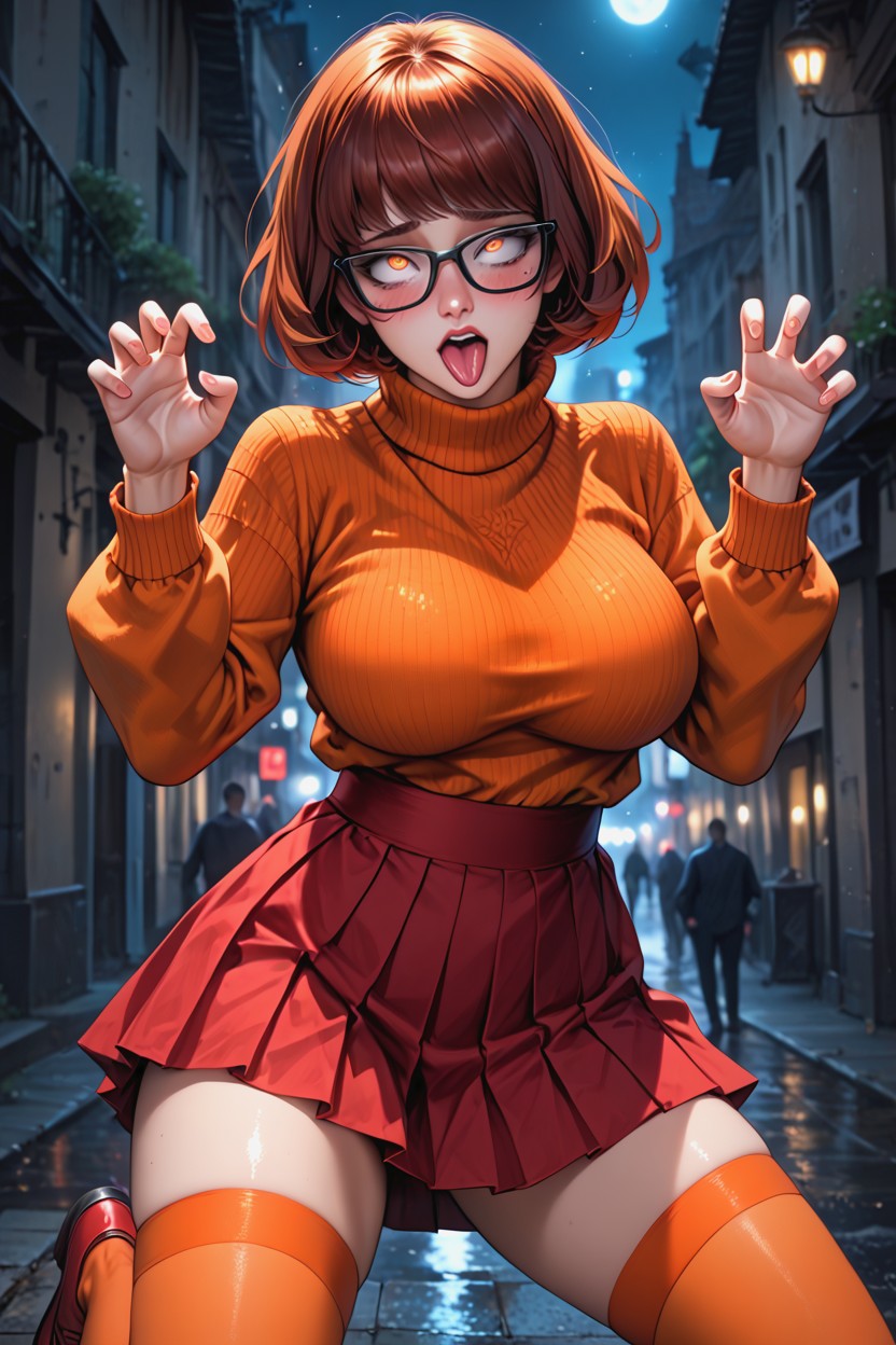 Night, Excited, Coloured Hentai AI Porn