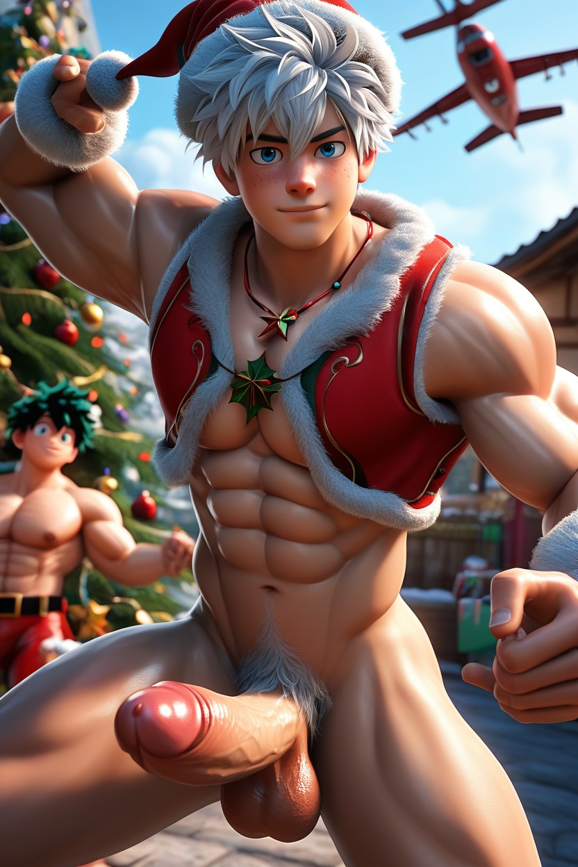 Massive, Smooth Skin, Shaggy Hair AI Gay Porn