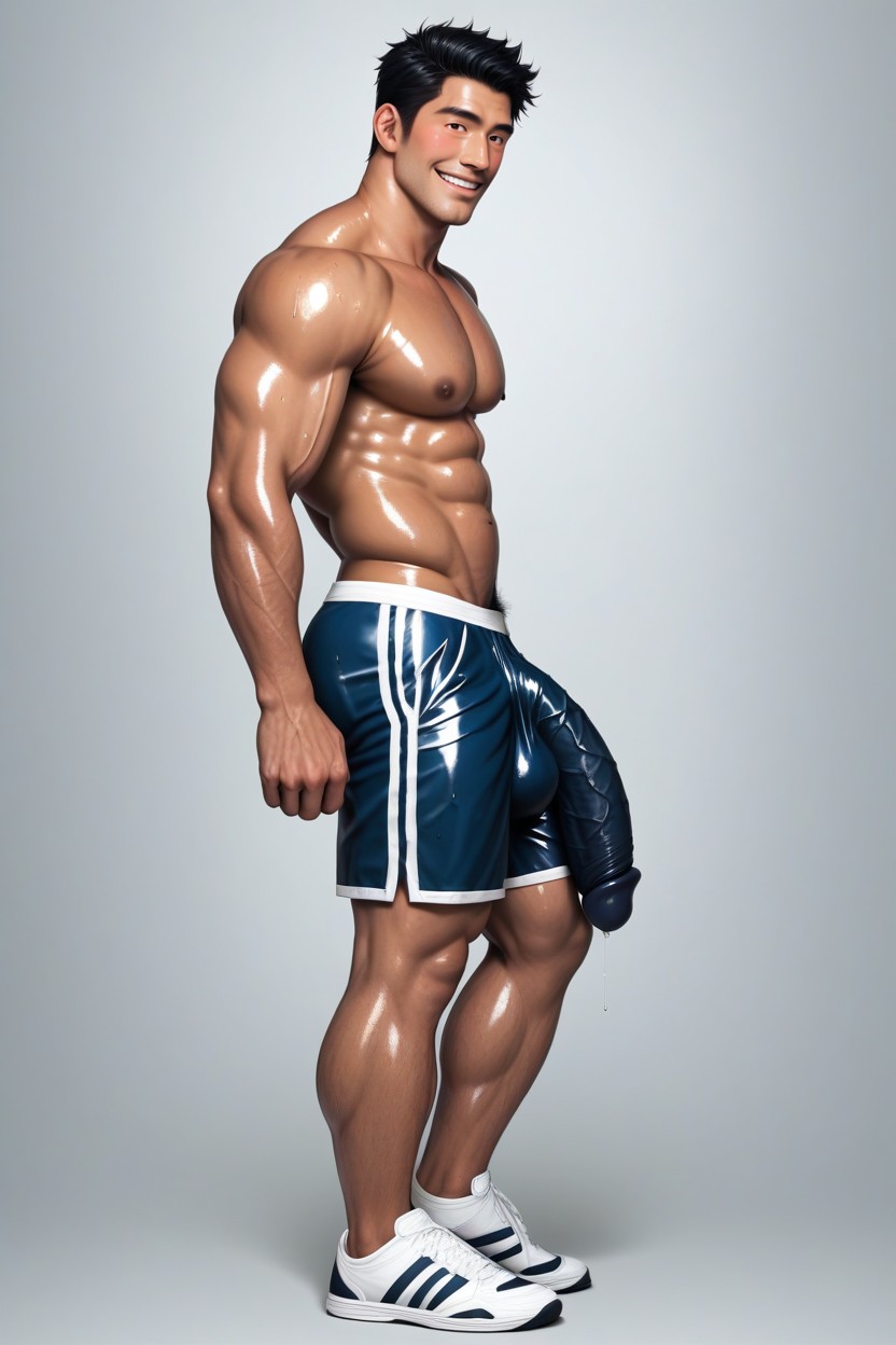 Full Body, Looking Up, Ultra Detailed AI Gay Porn