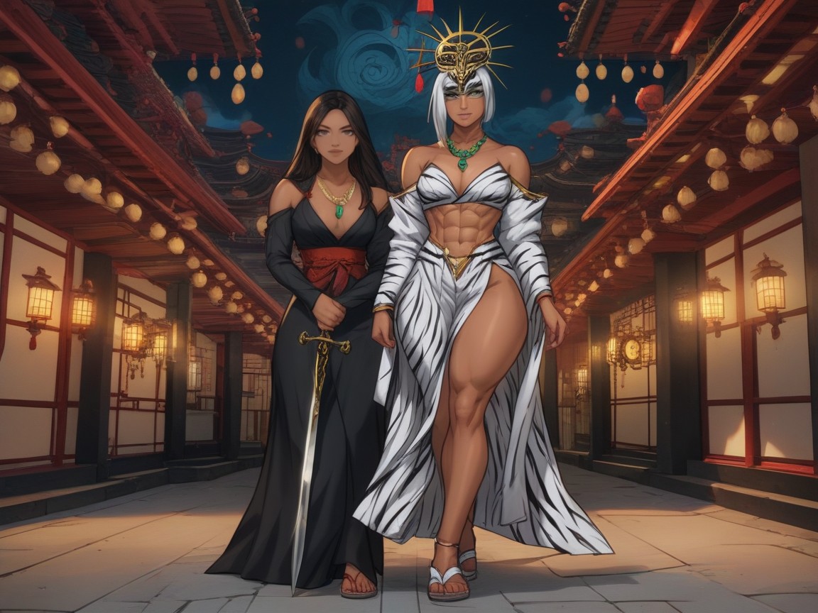 Jade Bangles, White Tiger, Firm Medium Breasts Hentai AI Porn