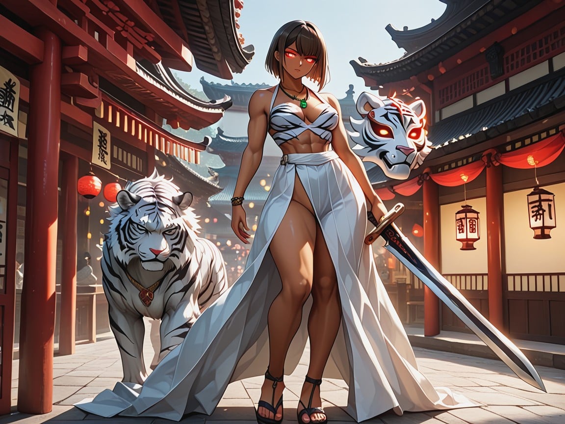 Afterimage, Asian City Location, Vibrant Saturated Colors AI Porn