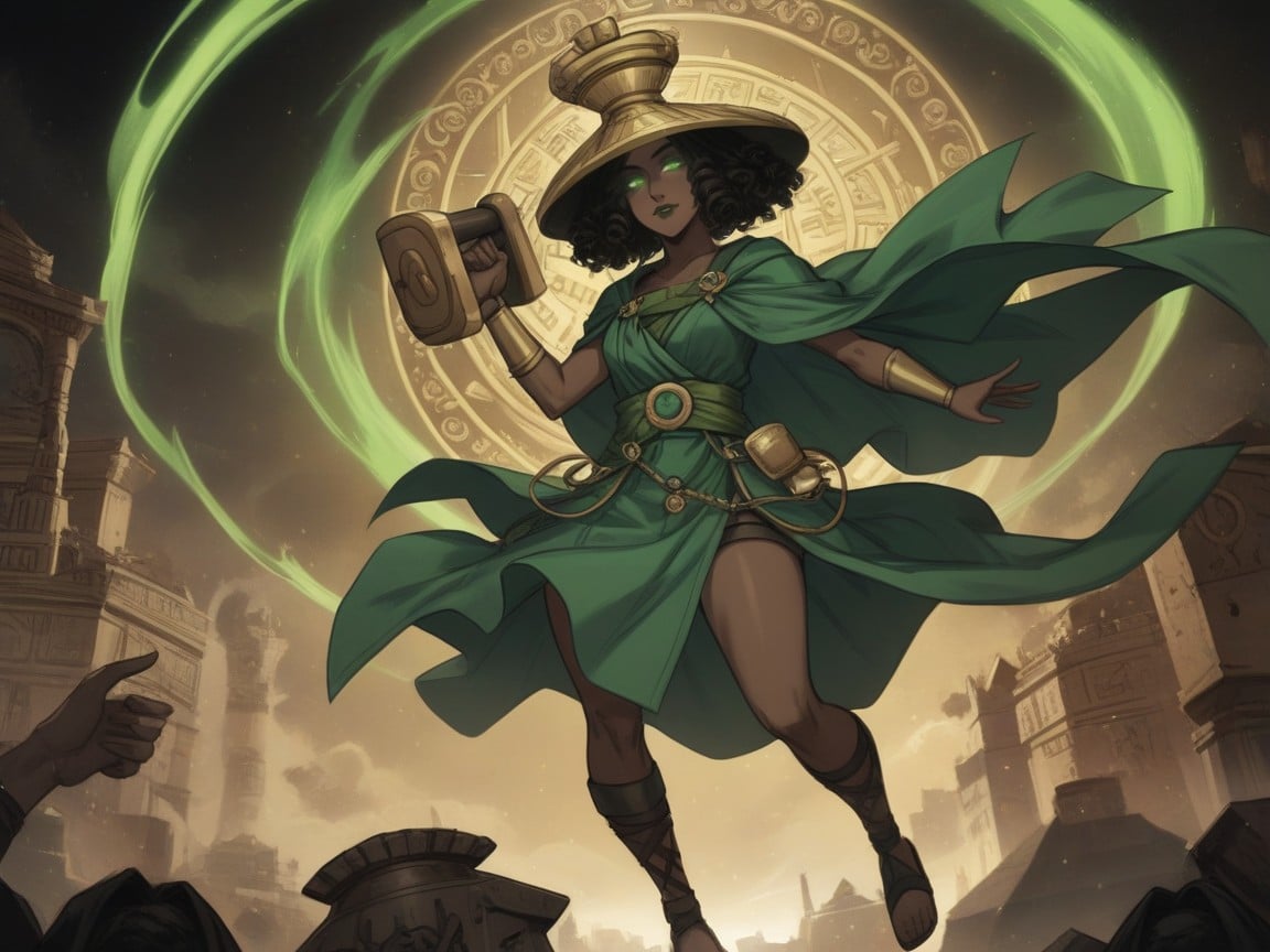 Goddess Raising A Hammer, Tunic, Afterimage Hentai AI Porn