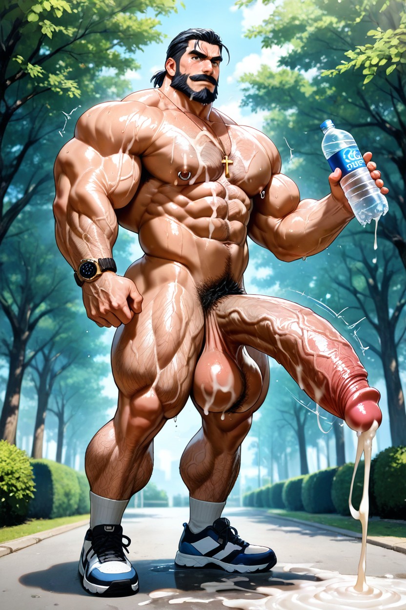 Long Legs, Hairy Balls, Cock Bigger Than Leg AI Gay Porn