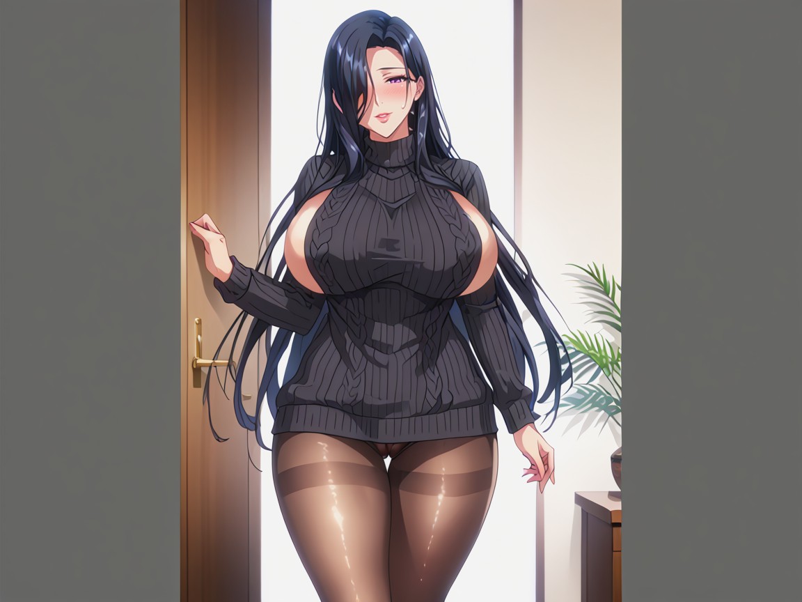 Oiled Up, Very Long Hair, Wet Hair Hentai AI Porn