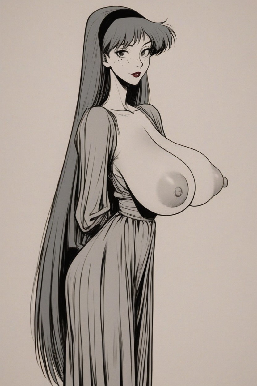 Disney Cartoon Style, Puffy Areola, Simple Background AI Porn