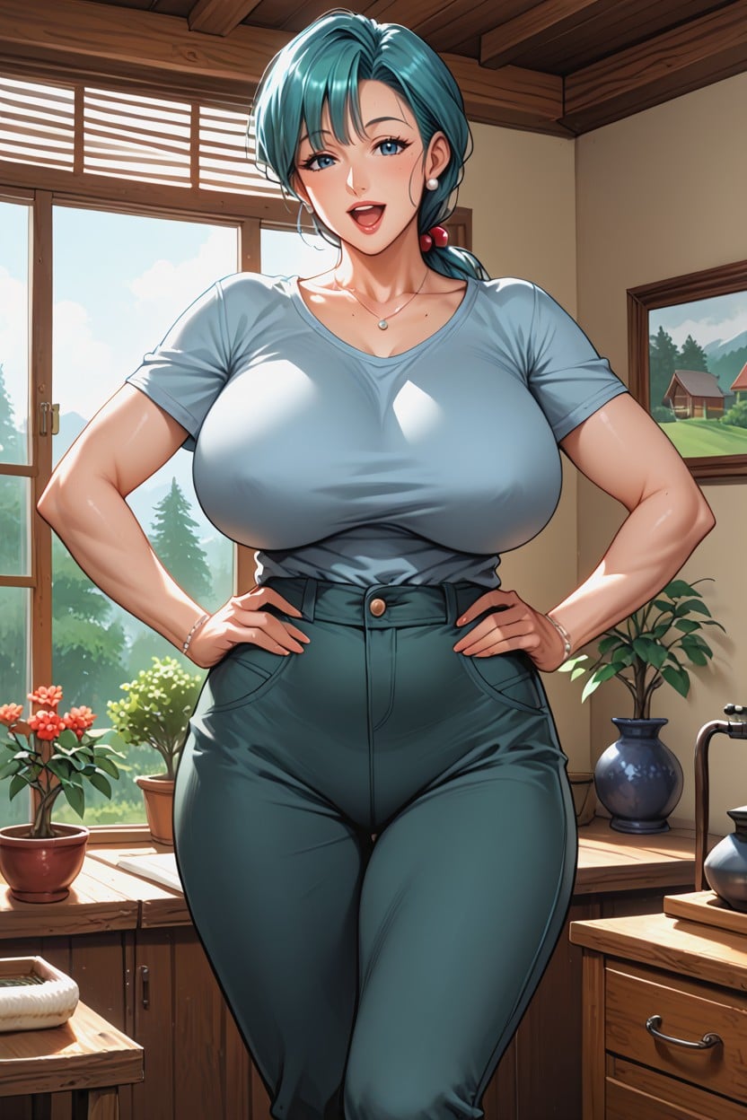 Giantess Woman, In House, Mature Elder Stepmom MILF AI Porn