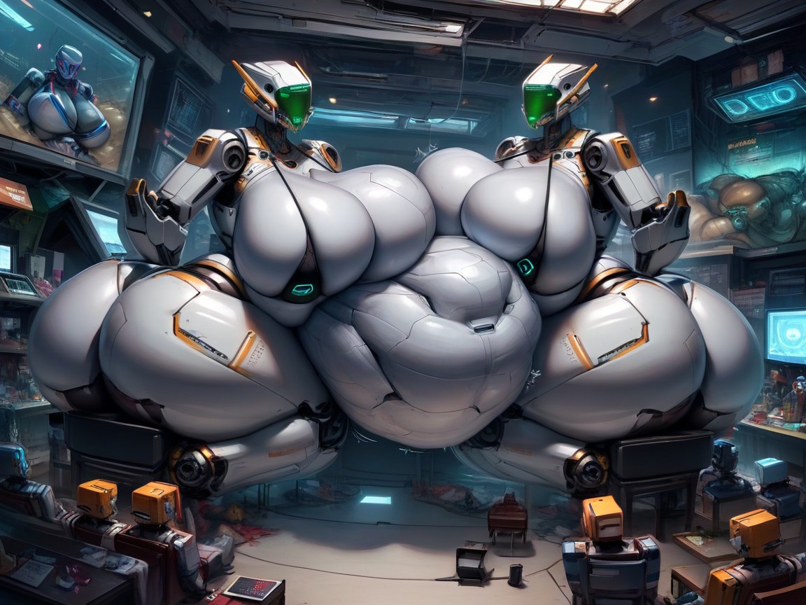 Thick Thighs, Robot, Colossal Breast AI Porn