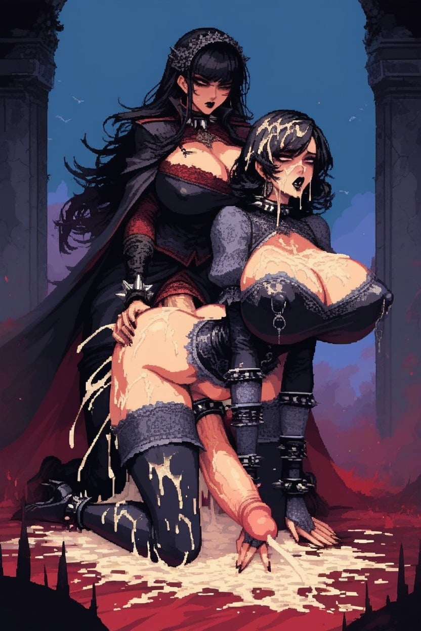 18+, Hyper Cleavage, Futanari Dominating Shemale AI Porn
