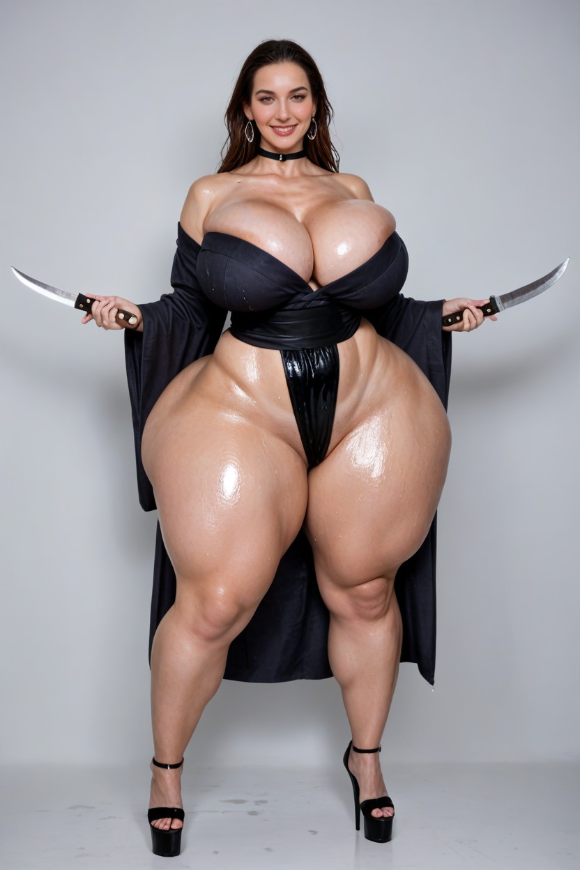 Large Hips, Milf, Extremely Beautiful Face AI Porn