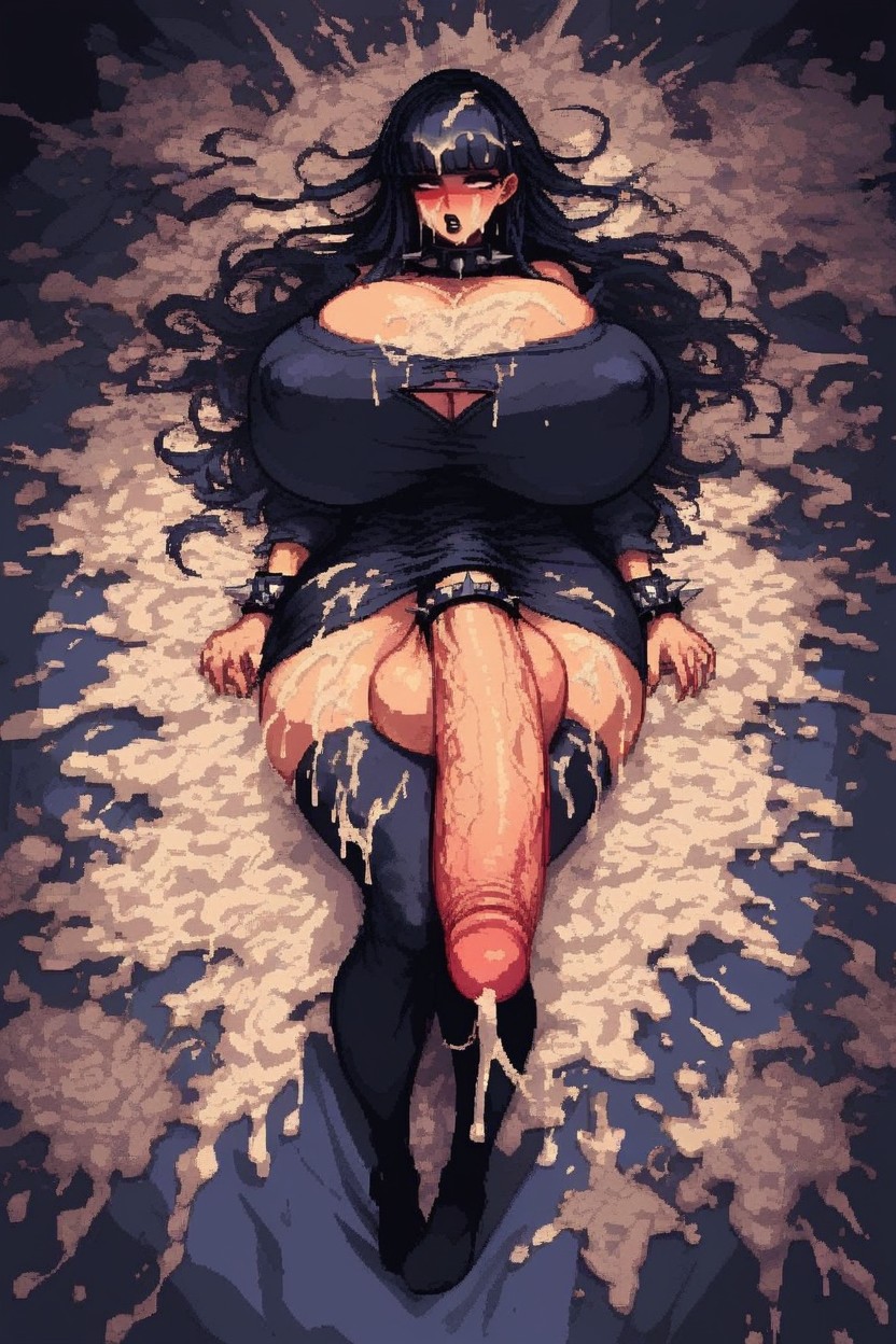 巨大, Goth, Excessive Cum 人妖AI黃片