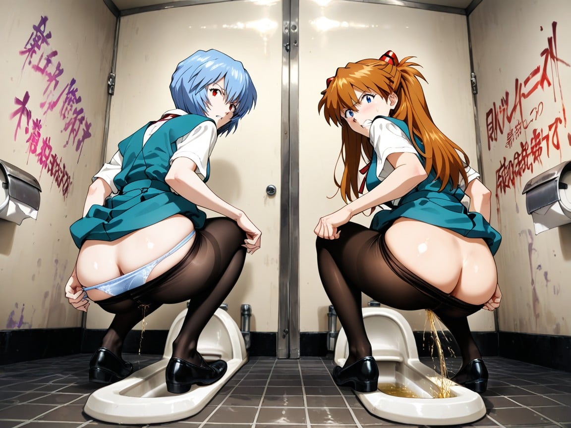 Clenched Teeth, Wide Angle, Knees Together Hentai AI Porn