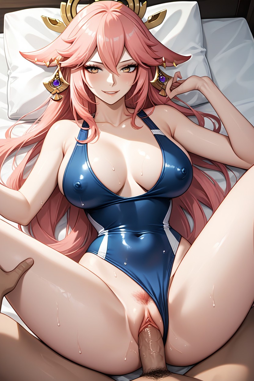 Sweat, Ear Tufts, Pink Hair Hentai AI Porn