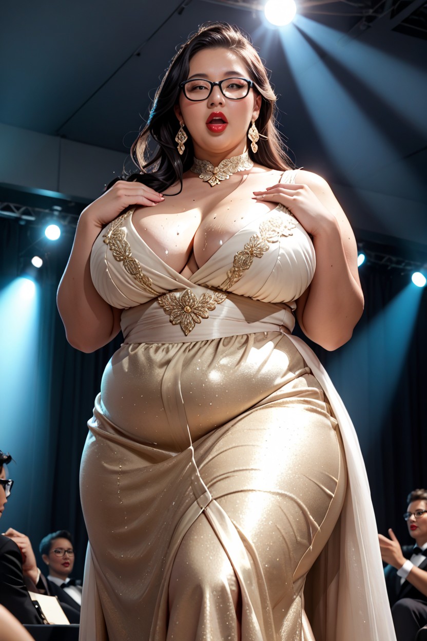 Black Eyes, Confident, Gorgeous BBW AI Porn