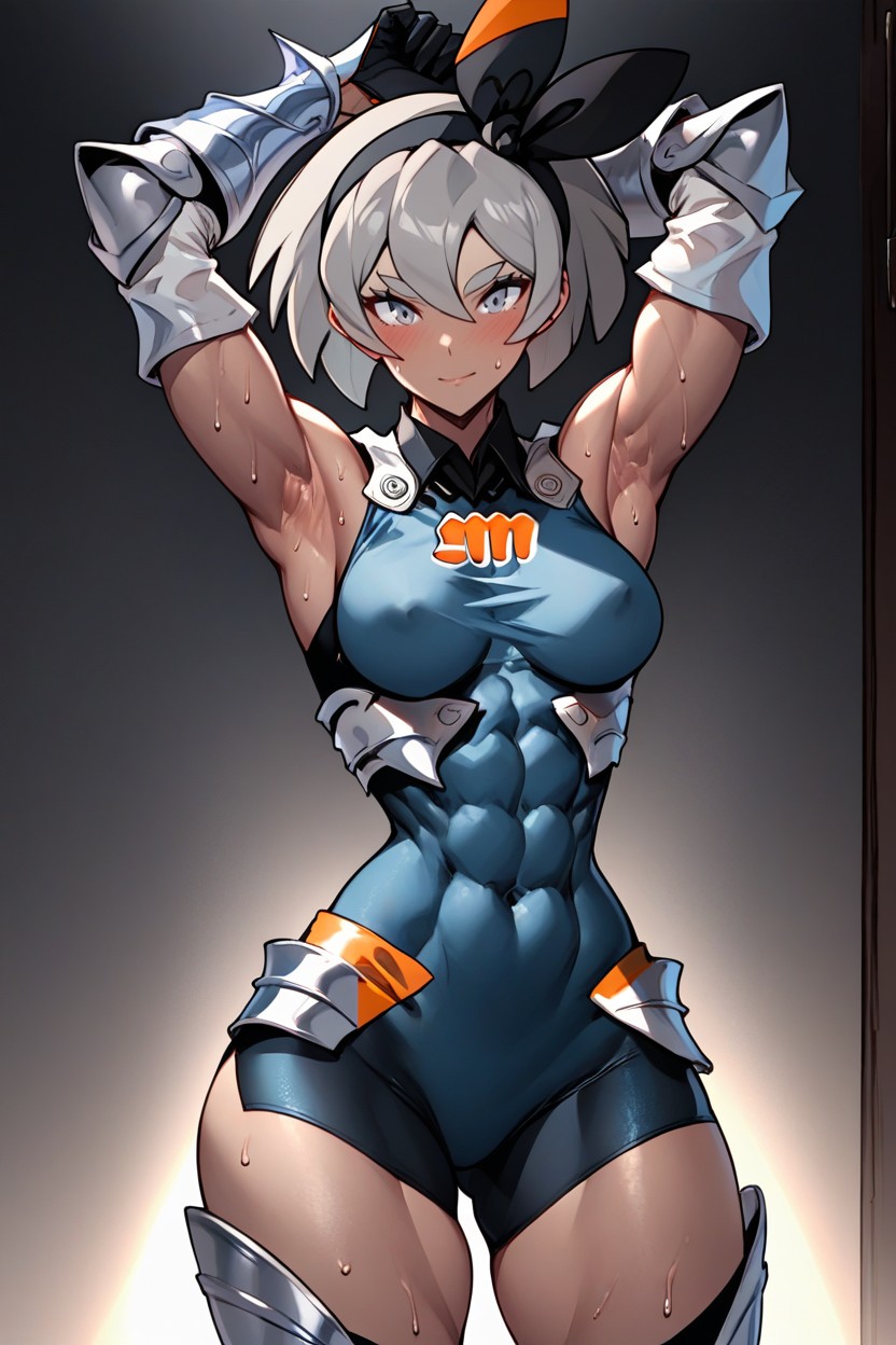 Large Ass, Dark Skin, Armor Greaves Hentai AI Porn