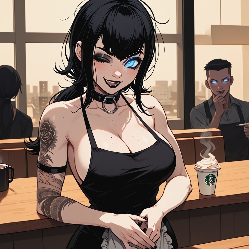 Wink, Cup Of Coffee, Ponytail Hentai AI Porn