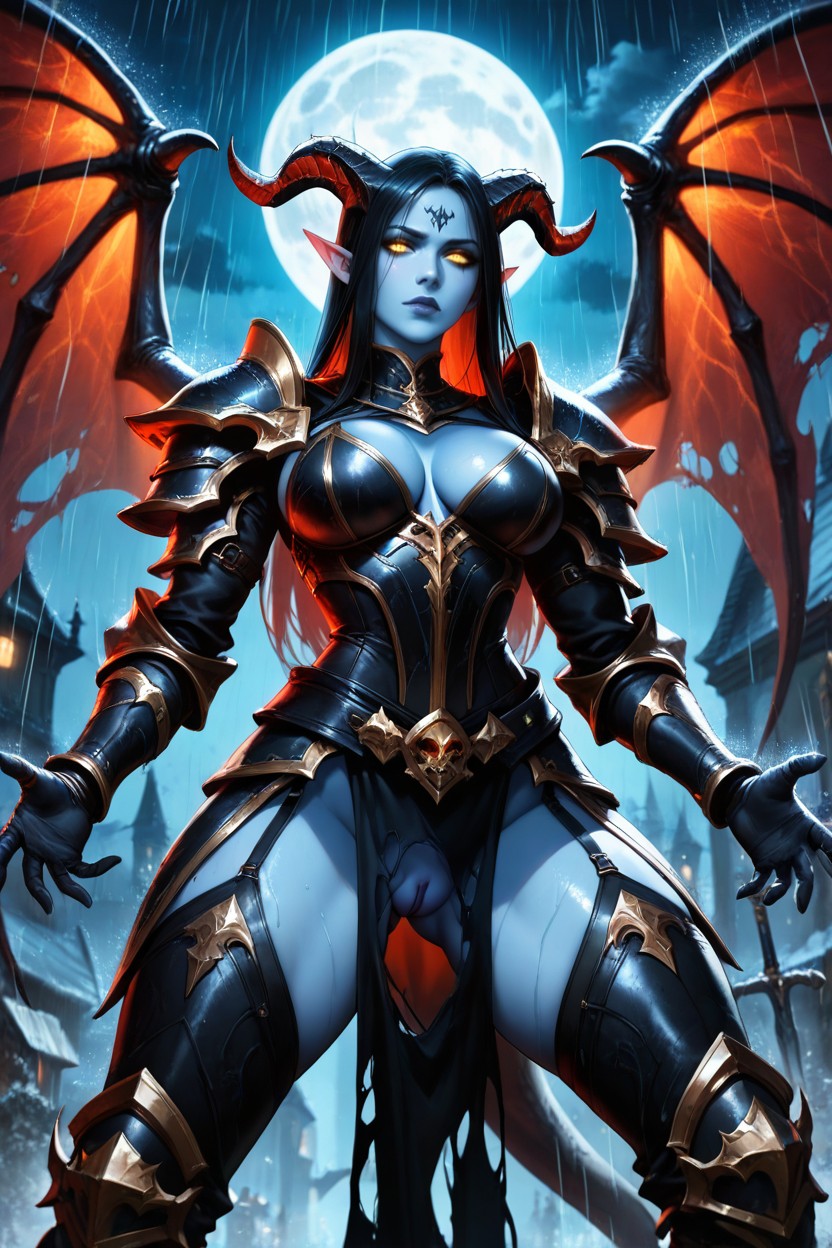 Extremely Waist, Gothic, Moonlight AI Porn