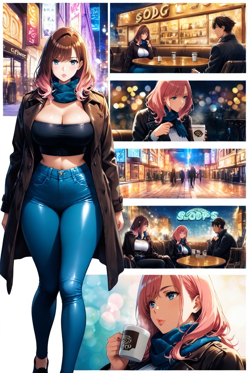 Blue Eyes, 18+, Pink Hair Hentai AI Porn