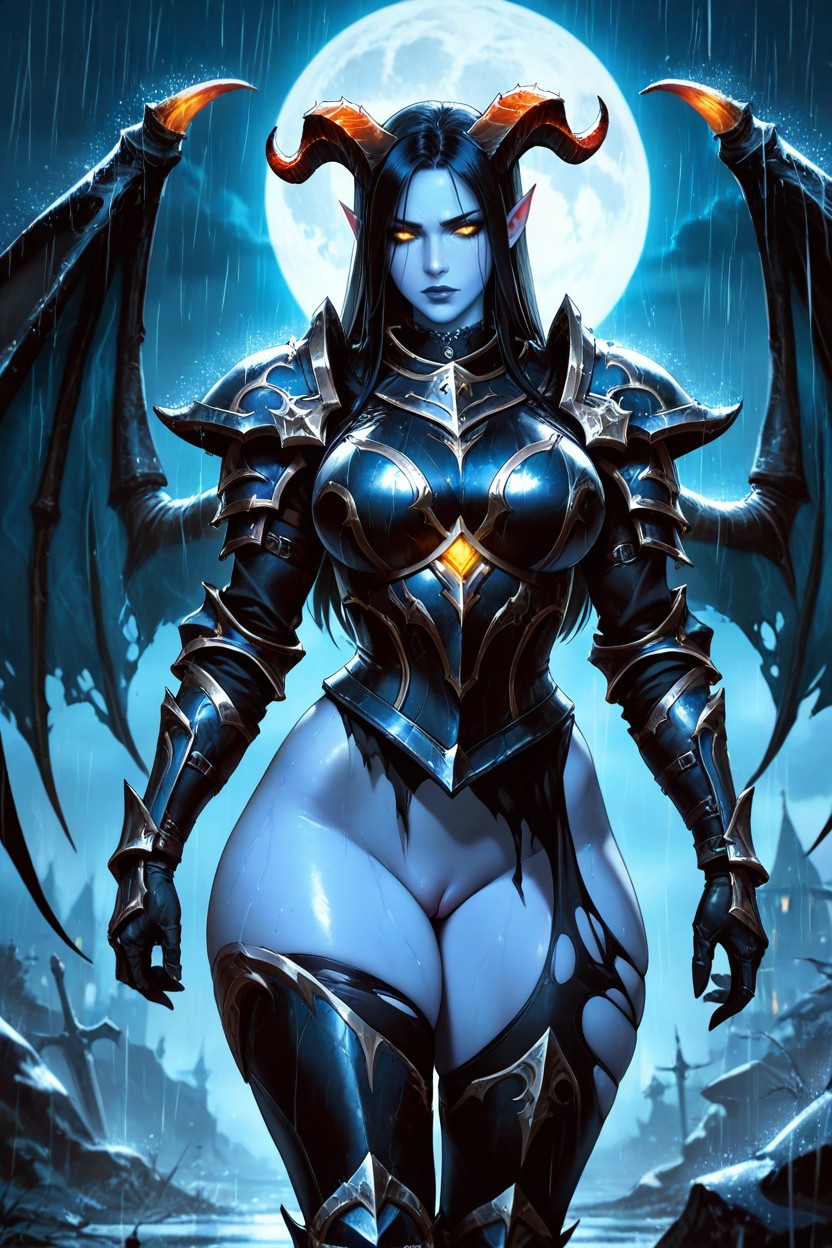 Full Plate Armor, Lean Body, Big Moon AI Porn