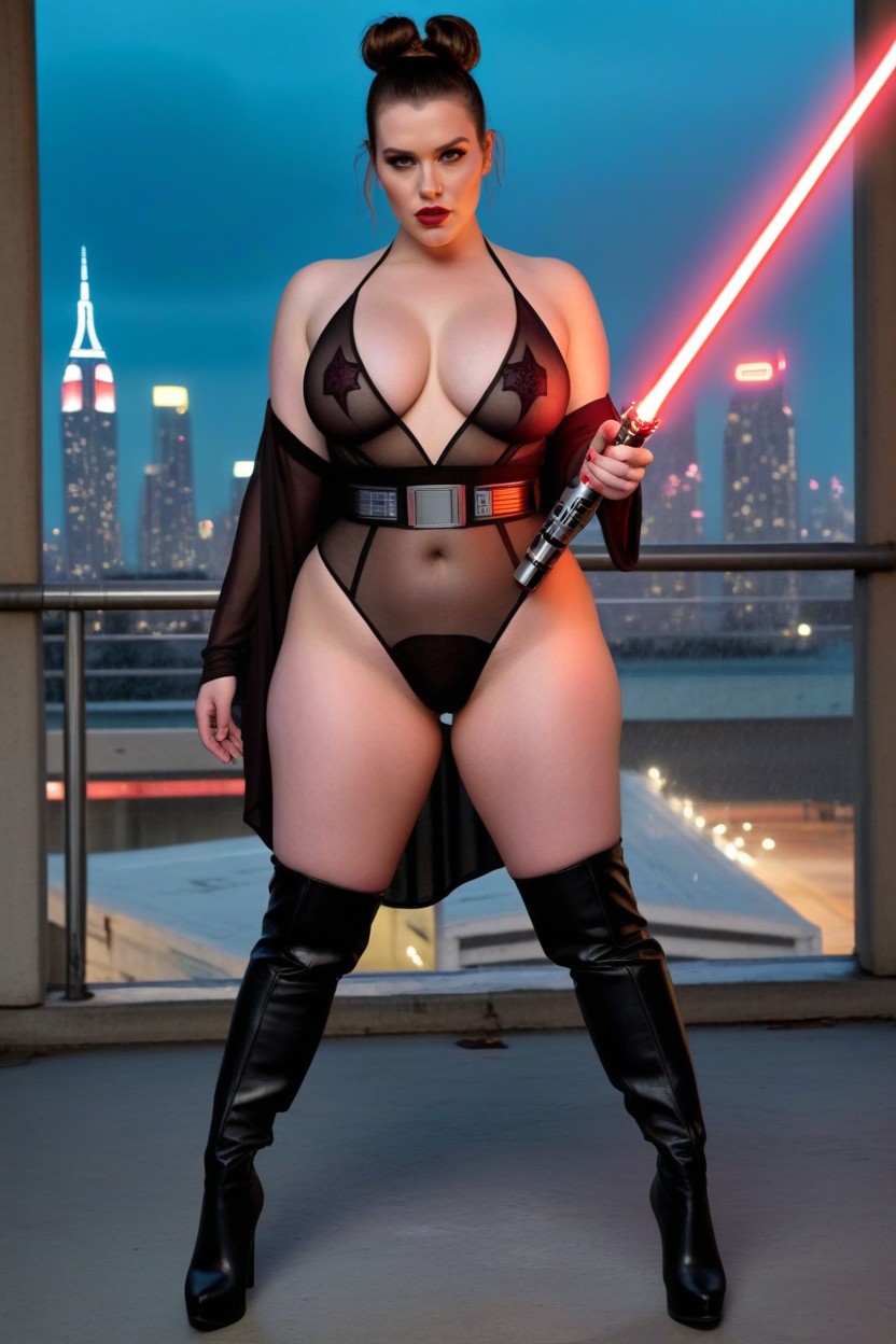 Chubby Head, Pale Skin, Medium Size Nipples AI Porn