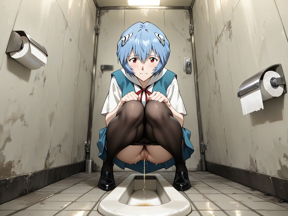 Wavy Mouth, Small Breasts, Pantyhose Hentai AI Porn